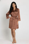 Zivame Luxe Satin 5 Pc Sleep Set - Brown Patina — thumbnail 3